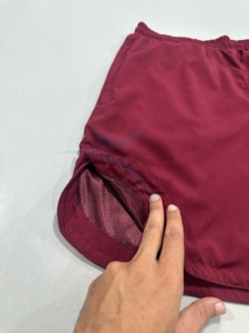 ORCAFITS Pantalones Cortos Deportivos Ecológicos de Poliéster Color Borgoña, Cintura Elástica, Capa Interior de Secado Rápido, Estilo Deportivo, Corte Corto - Product Image 5