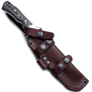 Cuchillo de Hoja Fija para Exteriores, Hecho a Mano, con Mango Completo, Funda de Cuero, Acero Inoxidable, Doble Filo - Product Image 6