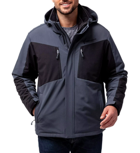 Nouvelle veste softshell personnalisée, design hiver, vêtements de travail unisexes, coupe-vent, imperméable, à capuche, fermeture éclair, formelle - Product Image 1