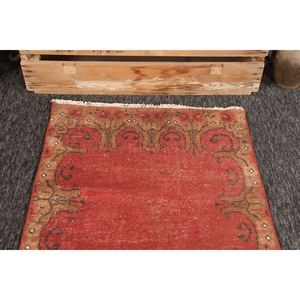 พรมวินเทจ ขนาด 2.7x9.1 ฟุต พรมขนาดเล็ก สีน้ำตาลแดง - Product Image 2