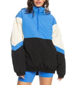 แจ็คเก็ตกันลมแบบมีฮู้ดสำหรับผู้หญิง สั่งทำขายส่ง ซิปสูง ระบายอากาศได้ดี ทรงครอปท็อป กันน้ำ ไซส์ใหญ่ - Product Image 1