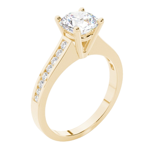 แหวนหมั้นเพชร1CT โรสโกลด์สไตล์คลาสสิกสำหรับผู้หญิงปาร์ตี้ครบรอบแต่งงานที่ได้รับการรับรองจากแล็บ - Product Image 2