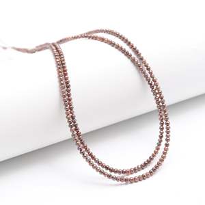 Perles rondes facettées de qualité supérieure AAA+ en diamant rouge, diamants en vrac - Product Image 2