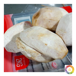 Frozen Dasheen Taro Root Vegetable IQF Colocasia Slices Arbi Eddoe Cubes Frozen Yam para cocinar, hornear, postre, batido - Product Image 6