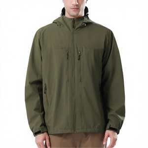 Chaqueta Cortavientos Impermeable de Invierno para Hombre, con Cierre Frontal, Ecológica, Transpirable, Antibacteriana, de Secado Rápido y con Capucha - Product Image 1