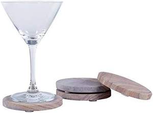 Custom Engraved Mango Wood Coaster Set Premium Finish for Events <b>Gifting</b> Hotels and Kitchen Decor - Product Image 2