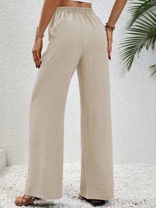 Personalizar Casual Plain Venta al por mayor Pantalones de alta calidad de gran tamaño Mujer Pantalones 100% algodón elegante Cargo Pantalones Mujer - Product Image 2