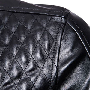 Veste en cuir pour homme, style motard vintage, pour la conduite en plein air et le streetwear décontracté - Product Image 6