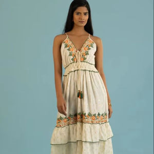 Bordado sin mangas bohemio algodón ucraniano vestidos sin mangas nuevo estilo bohemio verano Lino ucraniano bordado sin mangas - Product Image 1