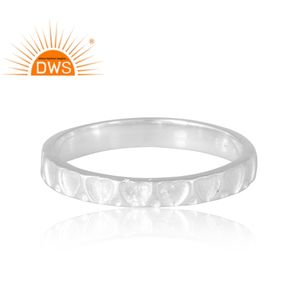 Anillo de banda de Plata de Ley 925 de diseño caliente para mujer diseños personalizados joyería para mujer regalo para ella - Product Image 3