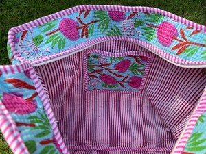 Bolso de mano acolchado de algodón, bolso de compras de algodón hecho a mano indio para mujer, bolso de hombro - Product Image 3