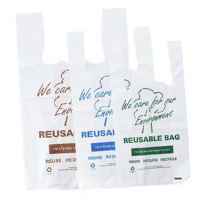 T-shirt Sac pour les entreprises Shopping-Sacs de supéricaires-Vietnam de compostables de taille et de couleur personnalisés - Product Image 1