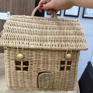 Canasta de Casa de ratán natural de fabricación de Vietnam para tela de almacenamiento para el hogar, hotel, decoración interior, organización, regalos artesanales - Product Image 1