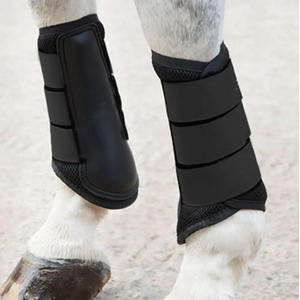 Botas de cepillado de neopreno para caballos, botas de protección para piernas, envolturas de seguridad para caballos, equipo veterinario para equitación ecuestre transpirable - Product Image 5