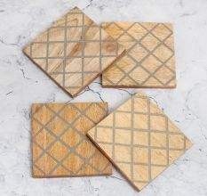 ชุดจานรองแก้วไม้อะคาเซียเรซินคุณภาพสูงสำหรับใช้ในบ้านและสำนักงาน - Product Image 3