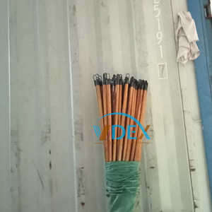 Vietnamese Eucalyptus Wood Color Handmade Broom <b>Stick</b> with Long Cable PVC Coated Household Item Fancy Broom Handle - Product Image 6