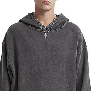 Sweat à capuche Vintage Stone Acid Wash pour hommes de haute qualité Logo personnalisé Meilleure vente pour l'hiver Prix raisonnable Lettre anti-rétrécissement - Product Image 3