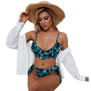 Women Two Piece <strong>Bikini</strong> Set Custom <strong>String</strong> Push up Deep-<strong>V</strong> Bathing Suit Female Girls Swimwear &amp; Beachwear Swimsuit - Product Image 6
