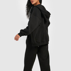 Conjunto de chándal de mujer de talla grande de invierno de 3 piezas de calidad superior con pantalones de chándal y Sudadera con capucha a prueba de viento y secado rápido - Product Image 2