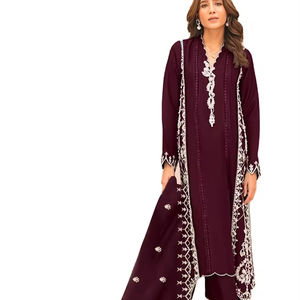 Latest Designer Faux Georgette Weaving Women's Party Festival High Quality <b>Kurti</b> Set by Fab Zone - Product Image 1