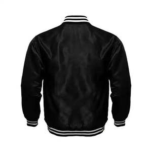 Chaqueta universitaria de satén bordada personalizada para hombre, chaqueta de equipo de bombardero universitario, proveedor - Product Image 2