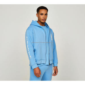 Venta al por mayor personalizable de 2 piezas ecológico transpirable polar cremallera chándal invierno gimnasio ropa deportiva para hombres de talla grande activo - Product Image 4