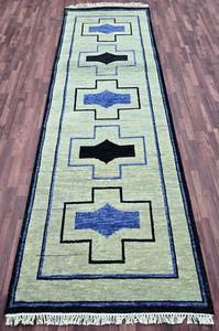 Tapis brodé 2.6x6 haut coureur tapis oriental fait à la main salon décor à la maison tapis pour salon tapis pour prière utiliser - Product Image 4