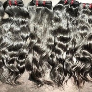 Extensiones de Cabello Humano Remy Virgen Indio, Paquetes a Granel de Cabello Natural Negro sin Procesar con Cutícula Alineada para Peinado - Product Image 2