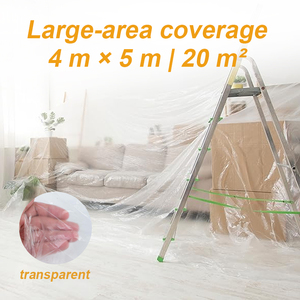 Bâche en plastique extra large anti-déchirure et anti-poussière pour peinture, toile de protection pour peintres - Product Image 4