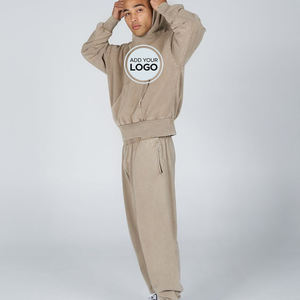 ชุดวอร์ม2ชิ้นสำหรับผู้ชายชุดวอร์มแบบสวมหัวชุดออกกำลังกายวิ่งจ๊อกกิ้งลำลอง - Product Image 5