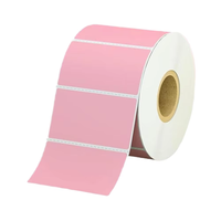 Etiquetas de Transferencia Térmica Autoadhesivas Coloridas de 80 mm, Rollo de Etiquetas de Código de Barras Resistentes al Agua para Envío y Embalaje
