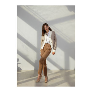 Women's Regular Fit <b>Trousers</b> Stylish Comfortable Design Soft Breathable Material Lace Flat All-Day Casual Wear <b>Summer</b> Trends - Product Image 5