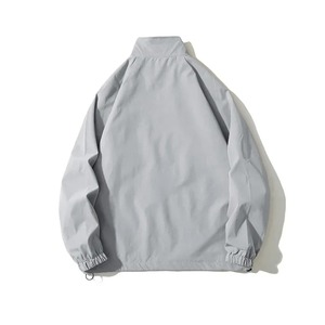 Chaqueta de trabajo versátil simple retro cortavientos de color sólido suelto para hombre - Product Image 4