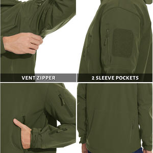 Veste de randonnée imperméable à capuche, confort moderne, ajustement confortable, capuche amovible, multi-poches, vêtements de sécurité, best-seller - Product Image 2