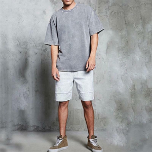 2025 New Style Custom Acid Wash t Shirts Vintage Cotton <b>Men</b> Distressed <b>TShirt</b> Ripped Washed Black T-Shirts for Man - Product Image 3