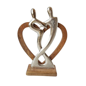 Artefacts d'amour avec base en bois de taille standard Sculptures d'artefacts d'amour en métal et aluminium à vendre - Product Image 1