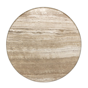 Nouvelle conception Table à manger en marbre à plateau rond incurvé sur piédestal, artisanale, multicolores (brun), pour la maison, le bureau, la cuisine, le restaurant - Product Image 6