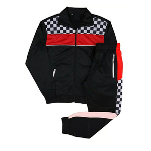 Tenues de jogging pour hommes veste à capuche et pantalon de survêtement à fermeture éclair complète ensemble deux pièces vêtements de sport survêtements pour hommes - Product Image 3