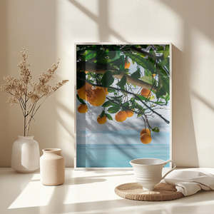 Impression sur toile style design côtier, Oranges de la côte d'Amalfi IV - Product Image 4