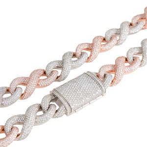 Chaîne cubaine en or 10 carats avec diamants de laboratoire, collier tendance glacé, bijoux de luxe, cadeau pour homme, mode hip-hop - Product Image 6