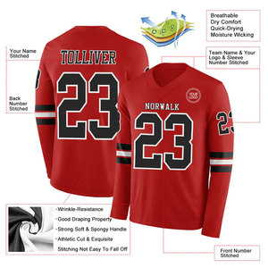 Jersey de Fútbol Americano Personalizado de Marca, OEM, Transpirable, de Alta Calidad, para Práctica de Adultos de Talla Grande, con el Mejor Bordado - Product Image 2