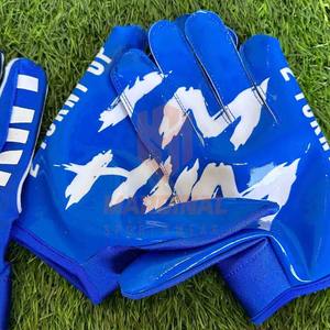 Guantes de Fútbol Americano para Receptor, Protección para las Manos, Diseño Personalizado Impreso, Agarre Antideslizante, Dedos Completos, Muñeca Ajustable - Product Image 2