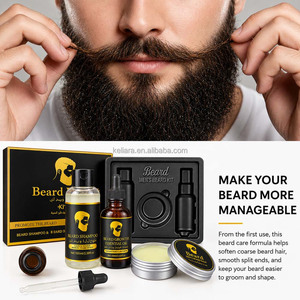 Kit de soin de la barbe OEM ODM pour hommes, shampoing pour barbe, huile essentielle, baume, étiquette privée, emballage personnalisé, vente en gros - Product Image 5