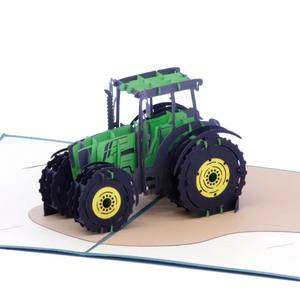 Tarjeta Pop-up 3D de Tractor, Tarjeta de Felicitación Hecha a Mano, Tarjetas Pop-up de Transporte, Manualidades de Papel 3D, Tarjeta de Felicitación 3D, Tarjeta Pop-up 3D - Product Image 2