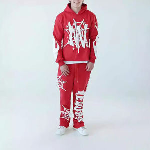 Sudadera con capucha y ajuste cuadrado para hombre, Sudadera con capucha y pantalón holgado, ropa deportiva nueva al por mayor, chándal de talla grande, sudaderas con capucha - Product Image 1