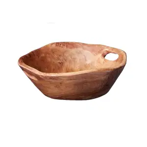 Hand craft natural crafts fruit bowl olive wood tableware for wooden bowl