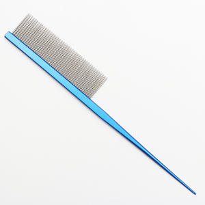 Peine para mascotas ligero de acero inoxidable ecológico al por mayor estilo clásico 28mm X 180mm para gatos y perros - Product Image 2