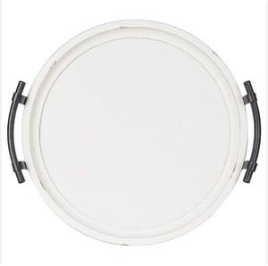 ถาดไม้มะม่วงพร้อมที่จับโลหะและขาสำหรับเสิร์ฟเครื่องดื่มอาหารเย็นและของตกแต่ง - Product Image 3