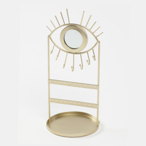 Contenedor de joyería con diseño de ojo innovador con soporte de exhibición colgante de espejo para decoración de accesorios elegantes - Product Image 4