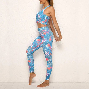 Juego de Yoga de sublimación de dos piezas con mallas de cintura alta 2025 Yoga de sublimación a la venta - Product Image 6